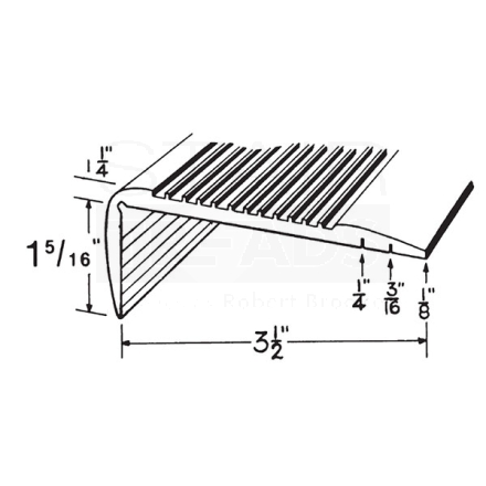 Ribbed Koroseal Vinyl Butt Type Nosing No 101