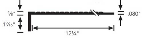 1010R Rubber Stair Tread-square nose