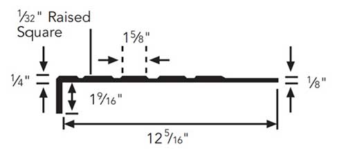 520S Square Pattern Stair Tread Profile