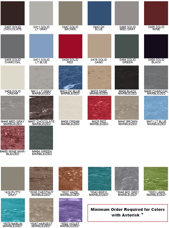 New Rubber Stair Tread Color Chart 